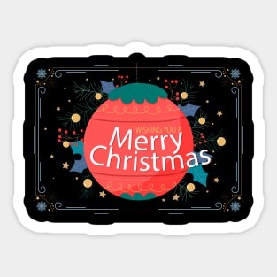 Wishing You A Merry Christmas Sticker